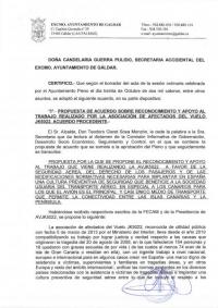 Certificación del Ayuntamiento de Gáldar Certificación del Ayuntamiento de Gáldar